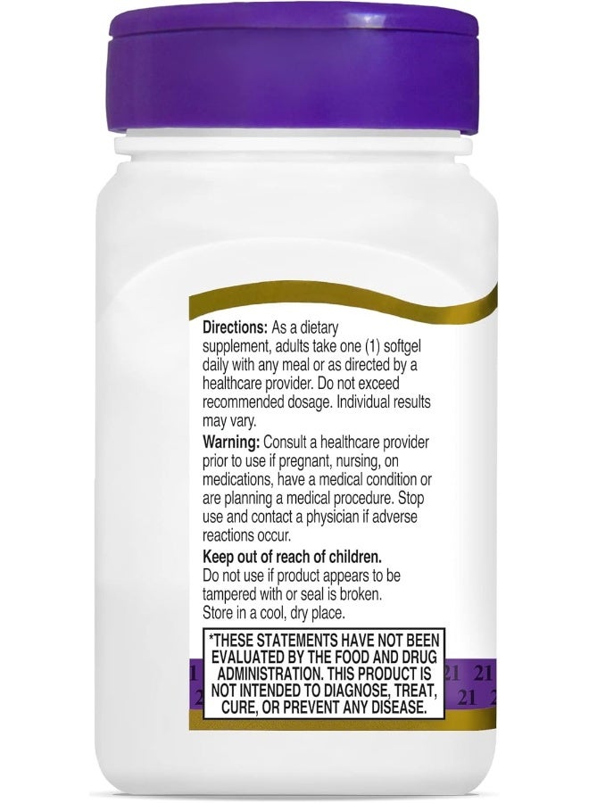 القرن الحادي والعشرون مكمل غذائي Co Q-10 مملوء بسائل - عدد 90 كبسولة هلامية - Image 4